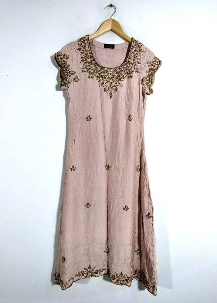 Peach Embroidered Kurta (Women&#39;s)