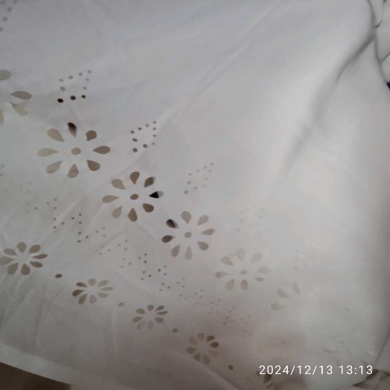 Pure Georgette Cutwork Saree