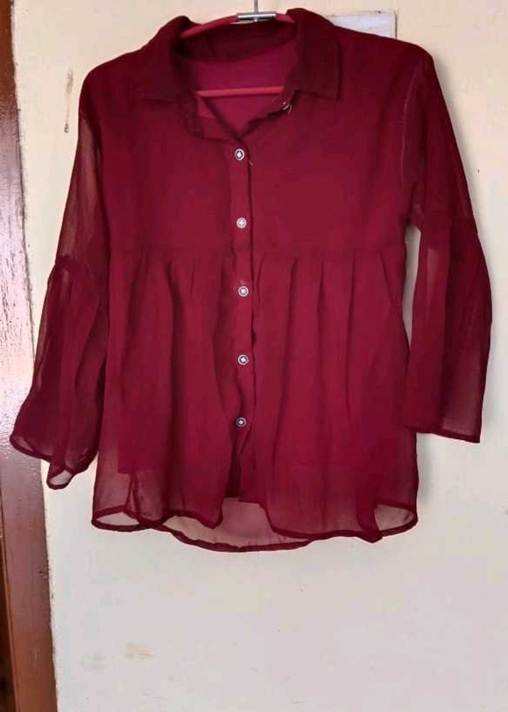 Pretty Maroom Color Top