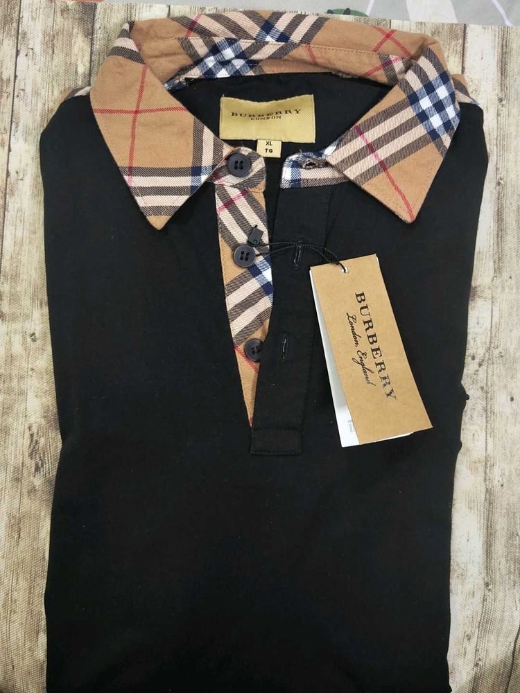 Burberry Black Polo Shirt
