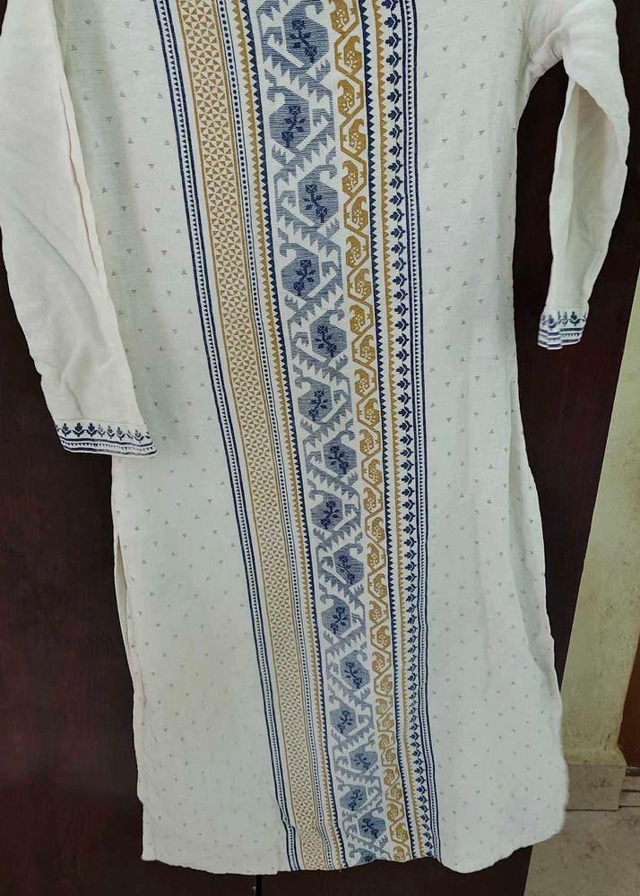 White Printed Kurti