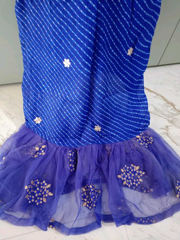 Blue Embroidered Ethnic Kurti🧿