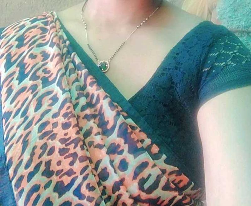 Tiger Print Saree