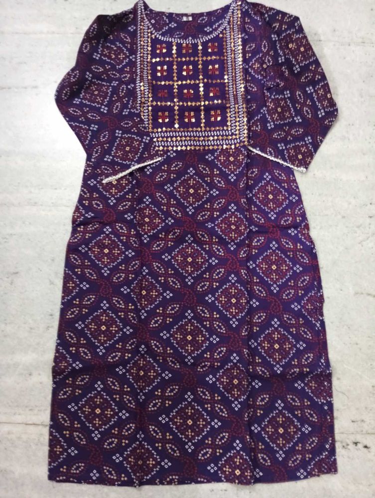 Bandhej Kurti In Sale For Summer
