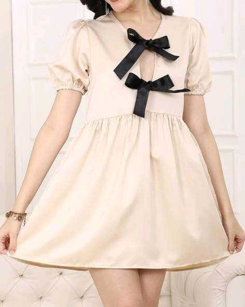 Bow Detail Mini Dress