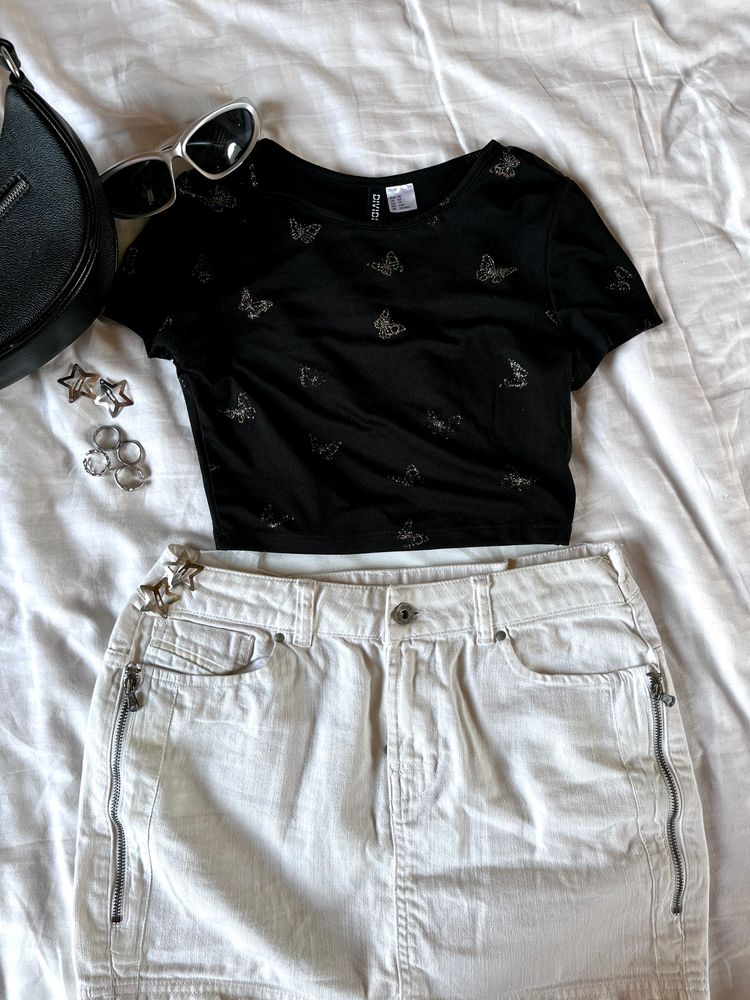 H&amp;M y2k butterfly top