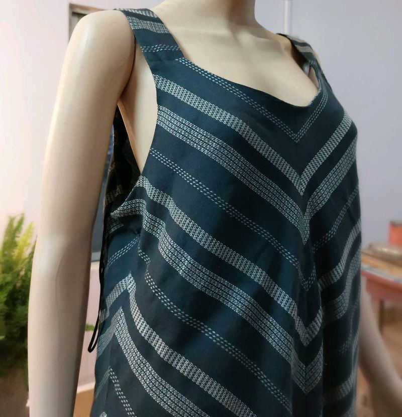 Thrifted Navy Tunic Top