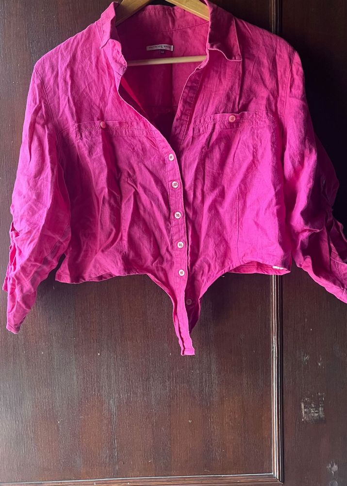 Pink Crop Shirt