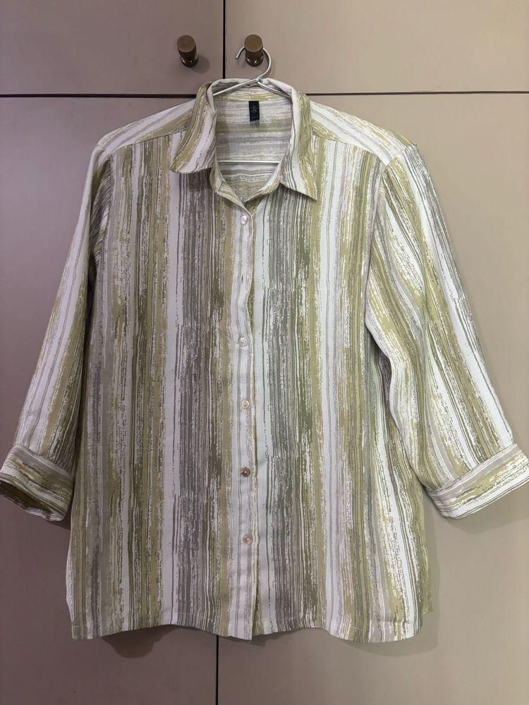 Striped Button-Down Shirt