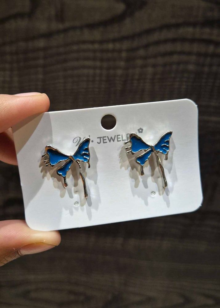 Mini Blue Butterfly Earrings