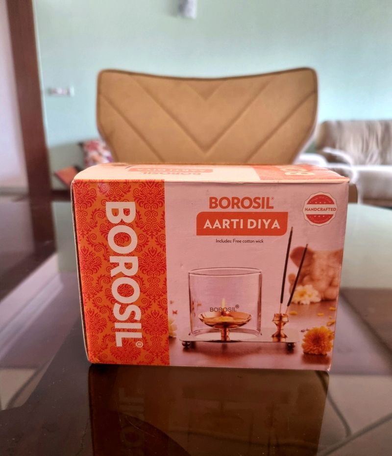 BRAND NEW BOROSIL AARTI DIYA Incense Holder
