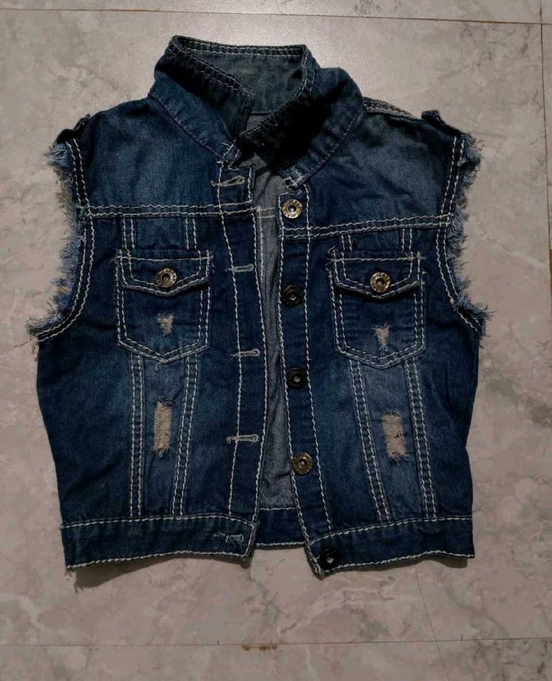 Denim Vest Jacket