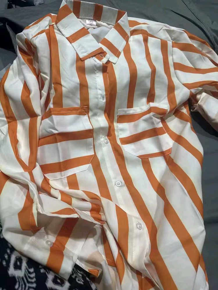 Striped Button-Down Shirt