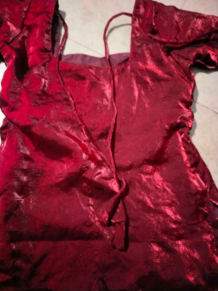 Maroon Ethnic kurthas combo