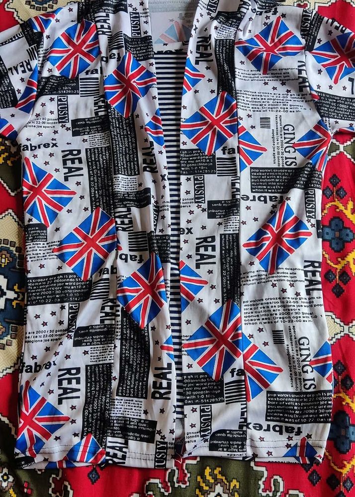 Unique Graphic Print Jacket