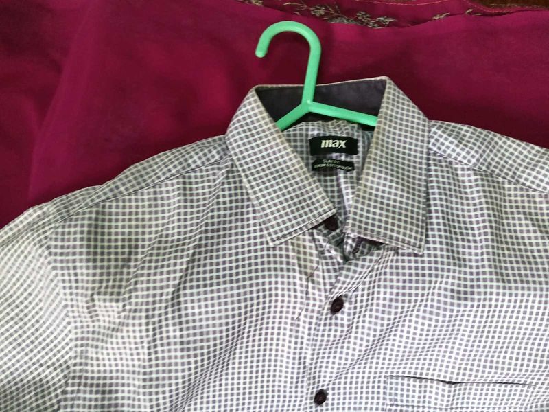 LessUsed MaxBrand LavendarStriped FullSleeves Shir