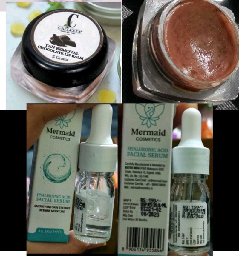 Combo Of Lipbalm &amp; Serum🔥