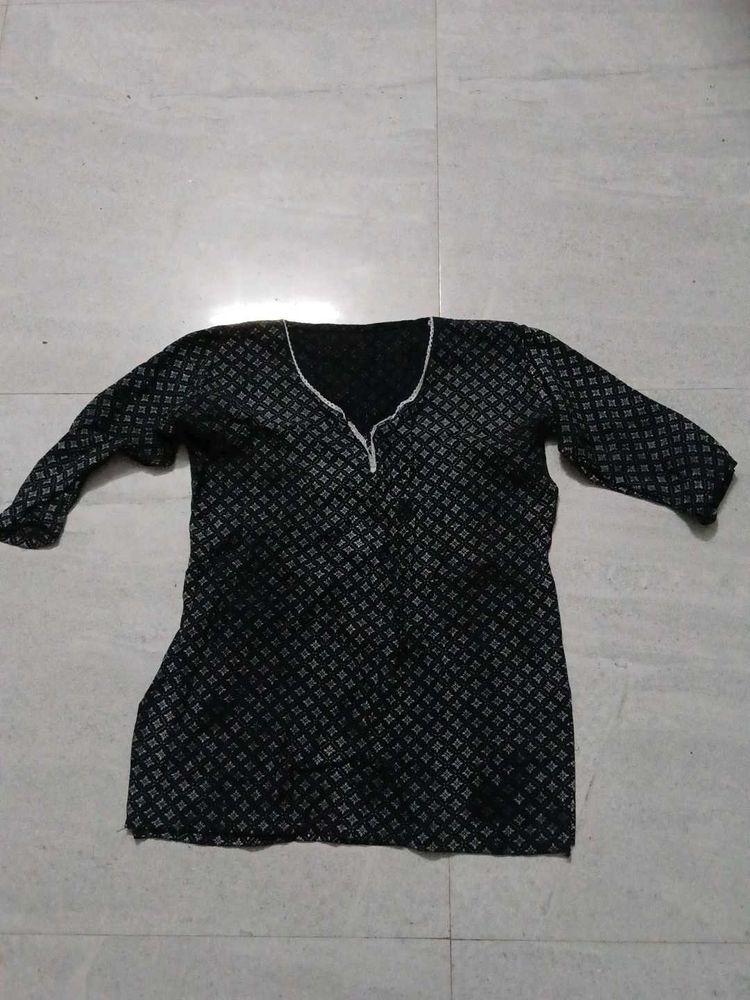 New Rayon Embroidery Work Top And Short-Kurti For