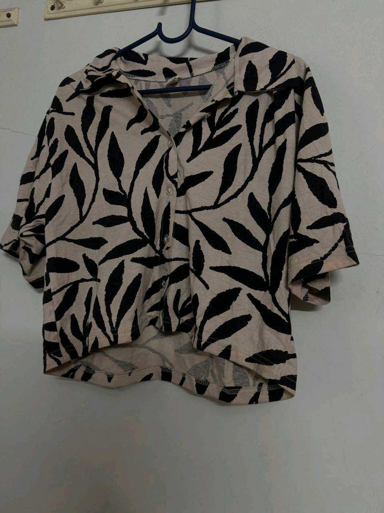 Patterned Crop Top