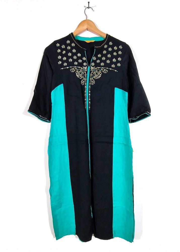 Black, Sea Green Kurta