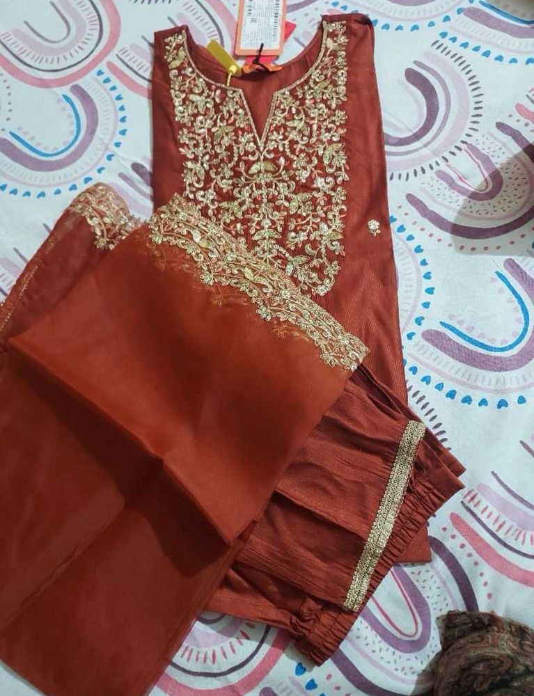 Indo Era Kurta With Trouser And Dupatta
