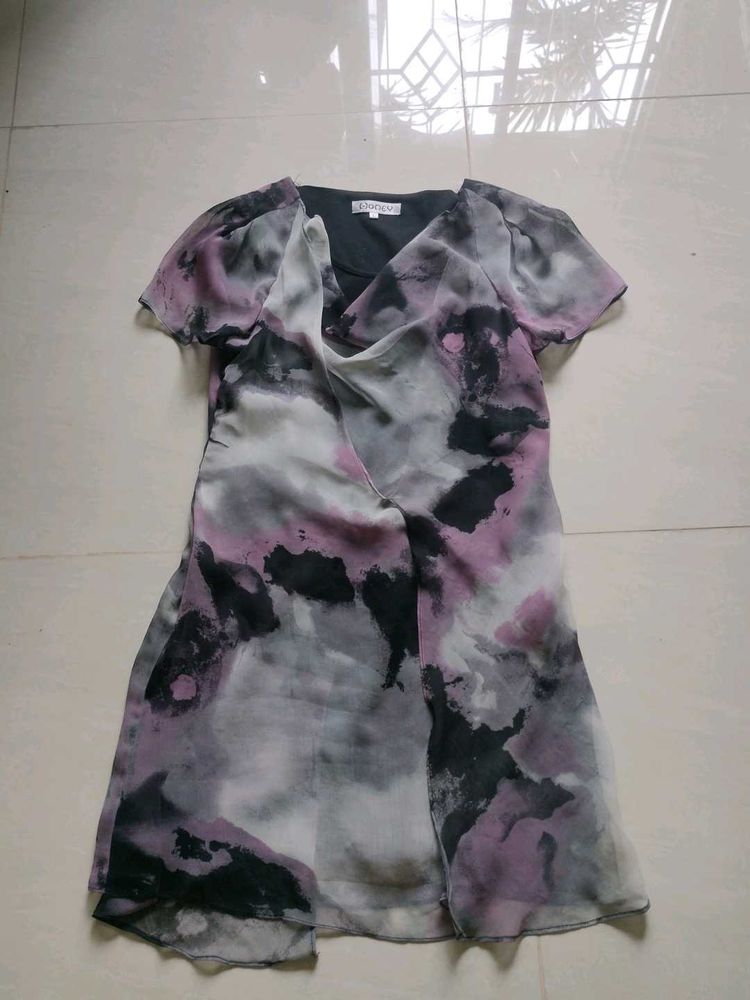 Abstract Print Mini Dress