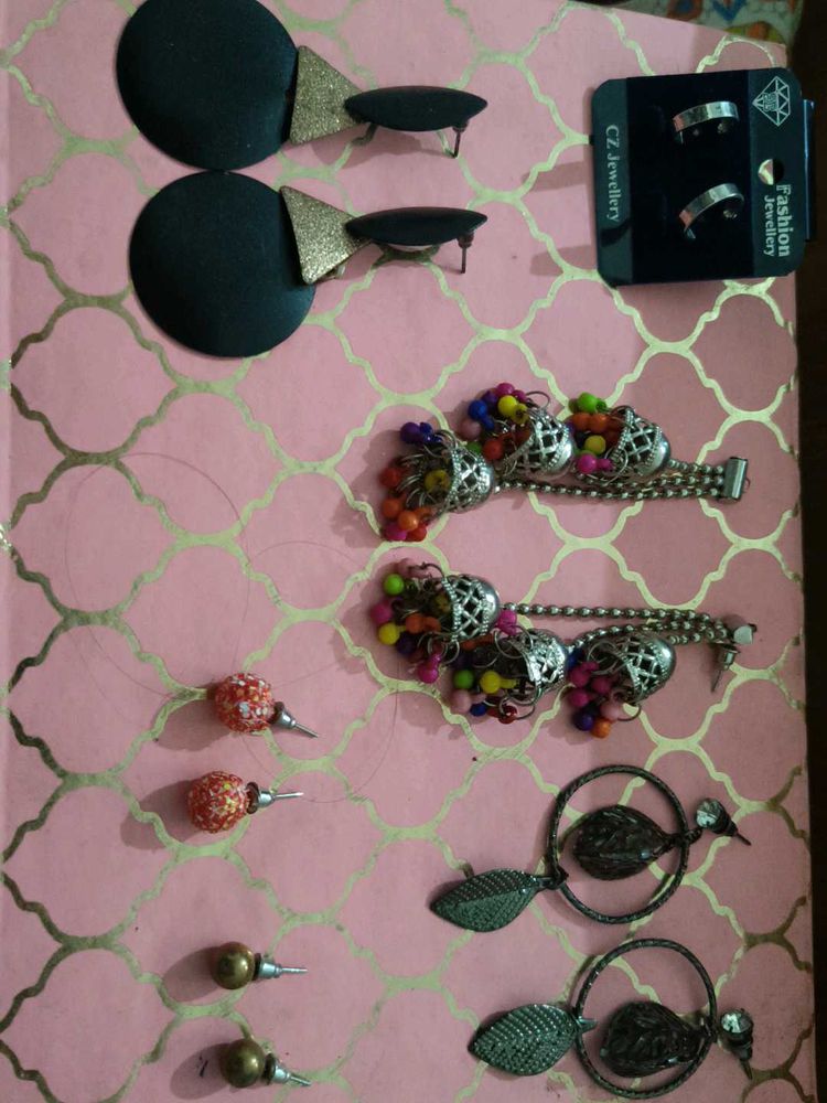 Pack Of 6 Items, Stylish And Fancy Earrings