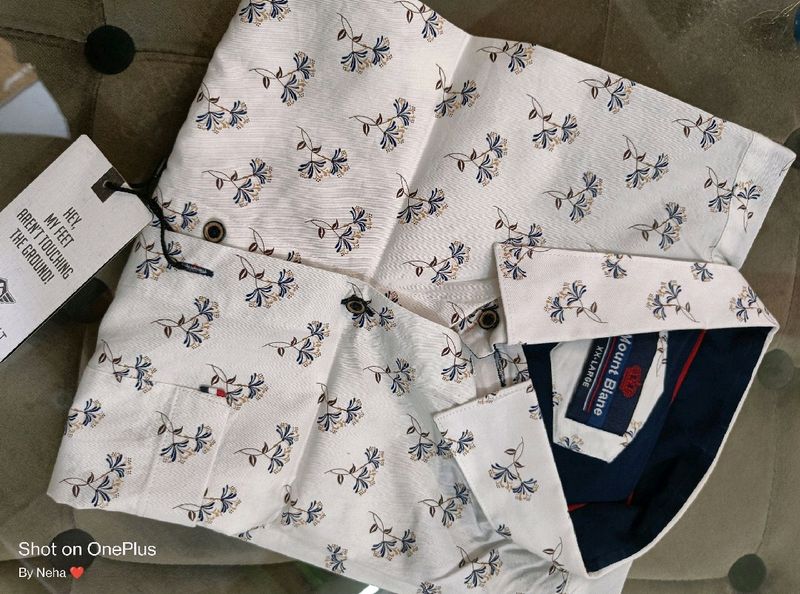 White Colour Men&#39;s Shirt 😍😍Mount Blane Brand Amazing Stuff
