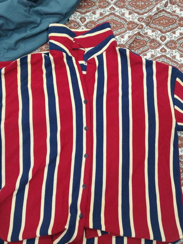 Striped Button-Down Shirt