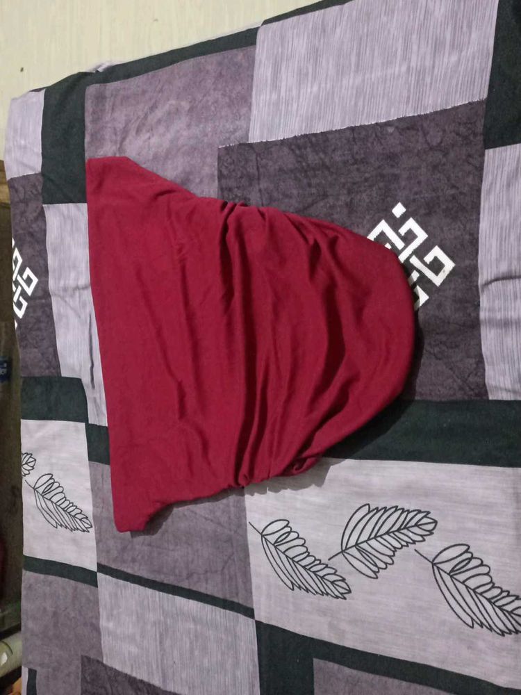 Stretchable draped Crop Top Maroon