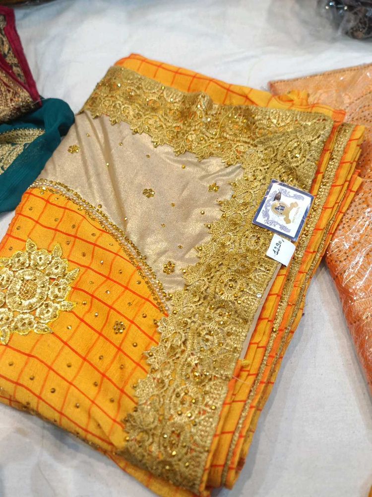 Elegant Embroidered Saree