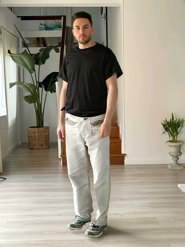 Vintage White Wash Jeans Pants