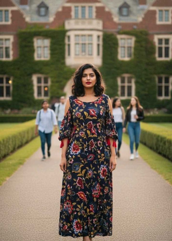 Amydus Floral Cold Shoulder Dress