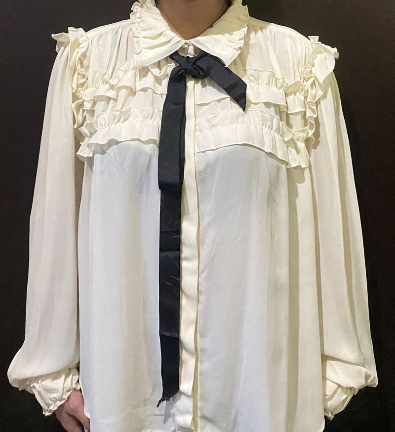 Ruffled Bow Blouse