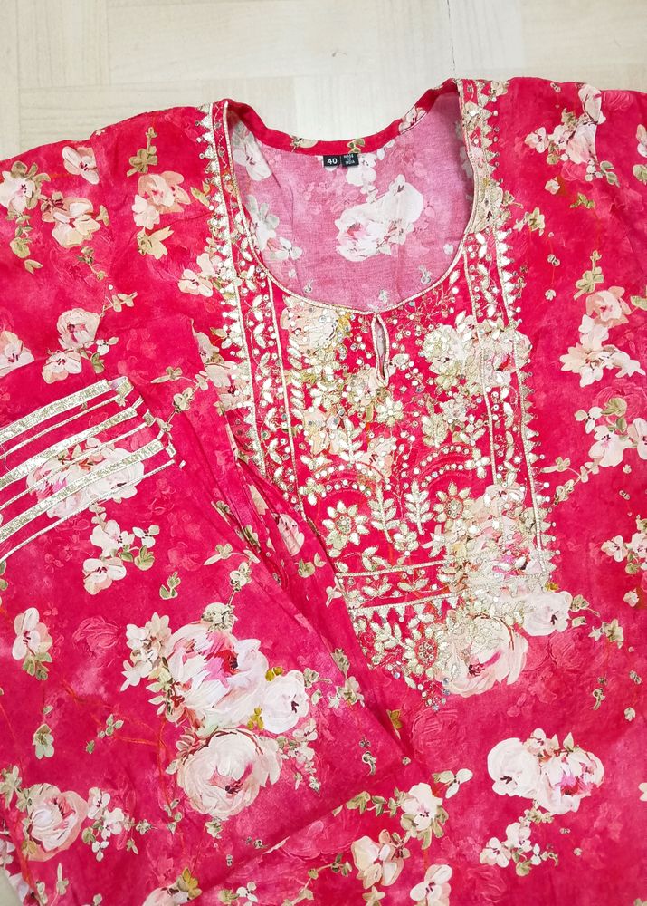 Red Kurta Set