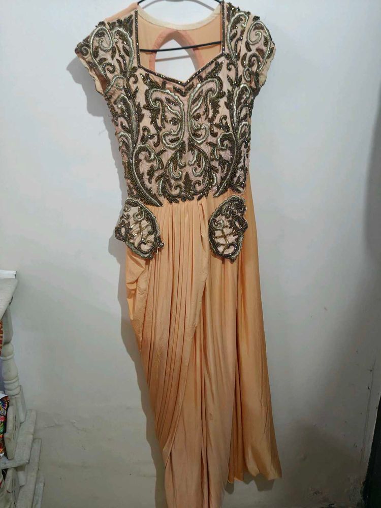 Elegant Ethnic Gown Saree Style