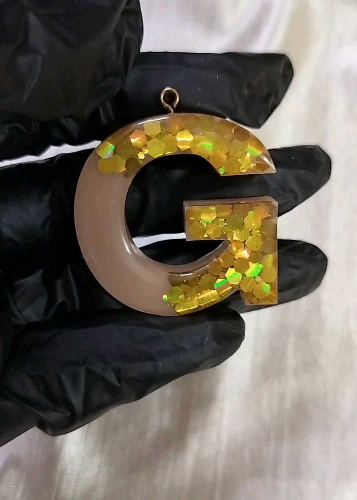 Resin Alphabet Keychain