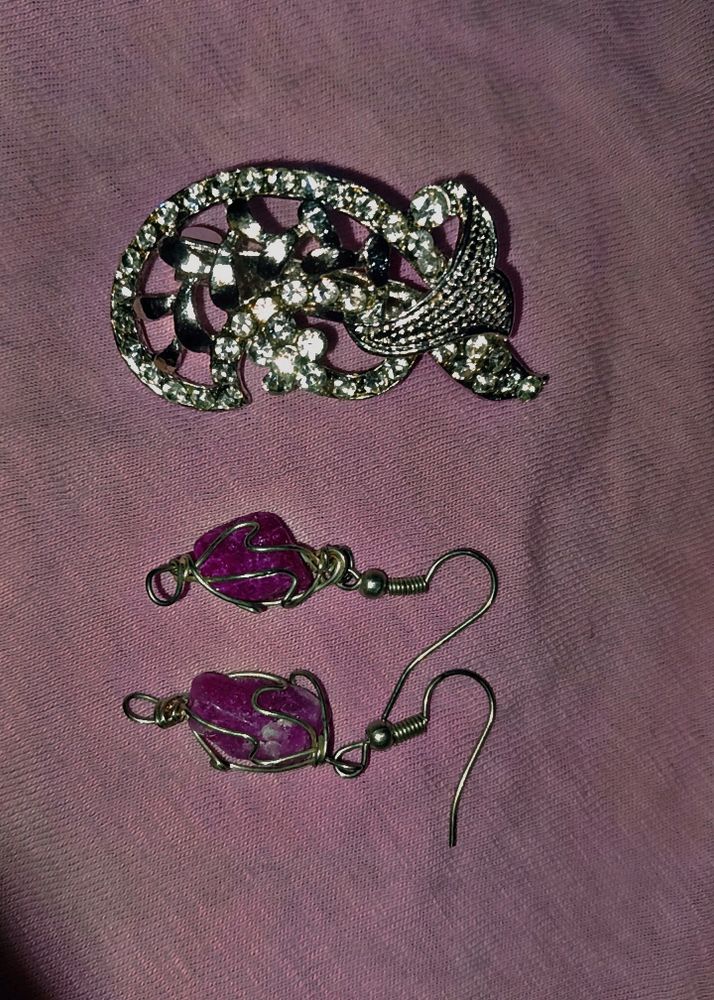 🚨Classic broch and earring combo🚨