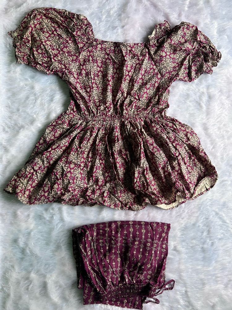 RUFFLE PEPLUM COORDSET