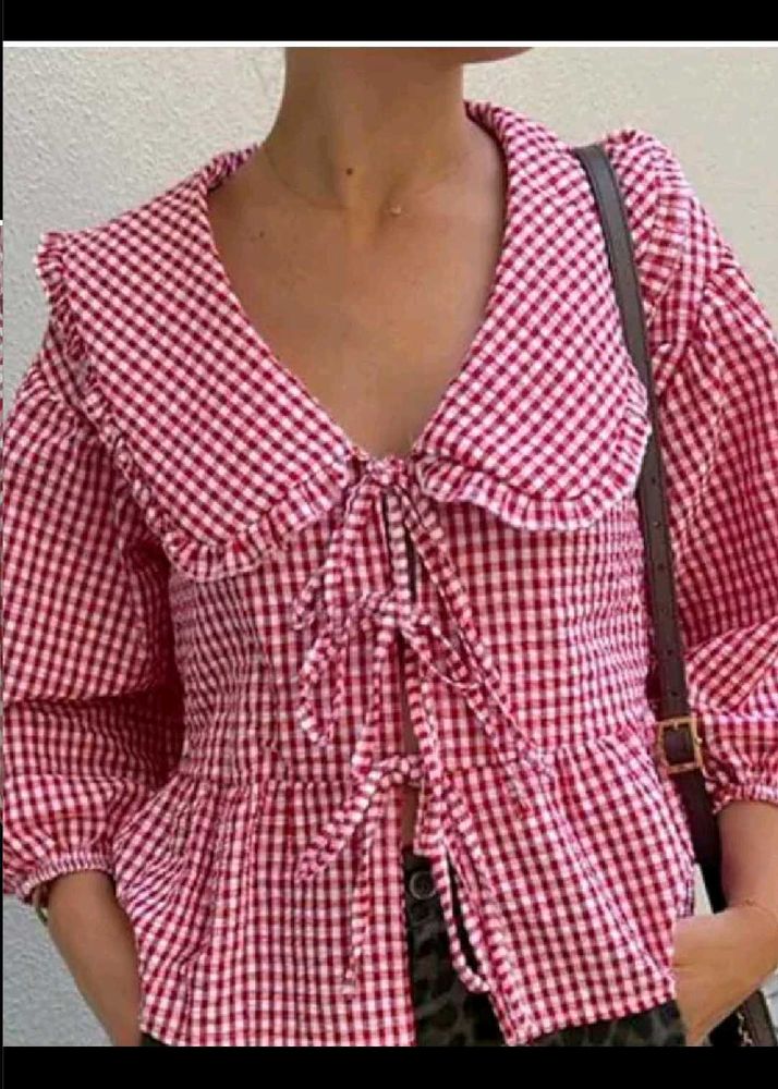Red Checkered Top