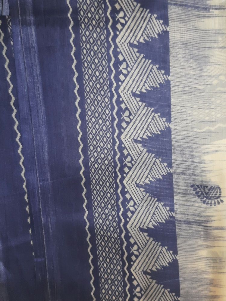 Brand New Magenta Blue Saree