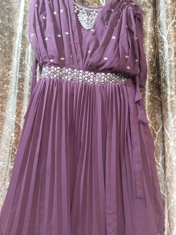 Elegant Purple Ethnic Gown