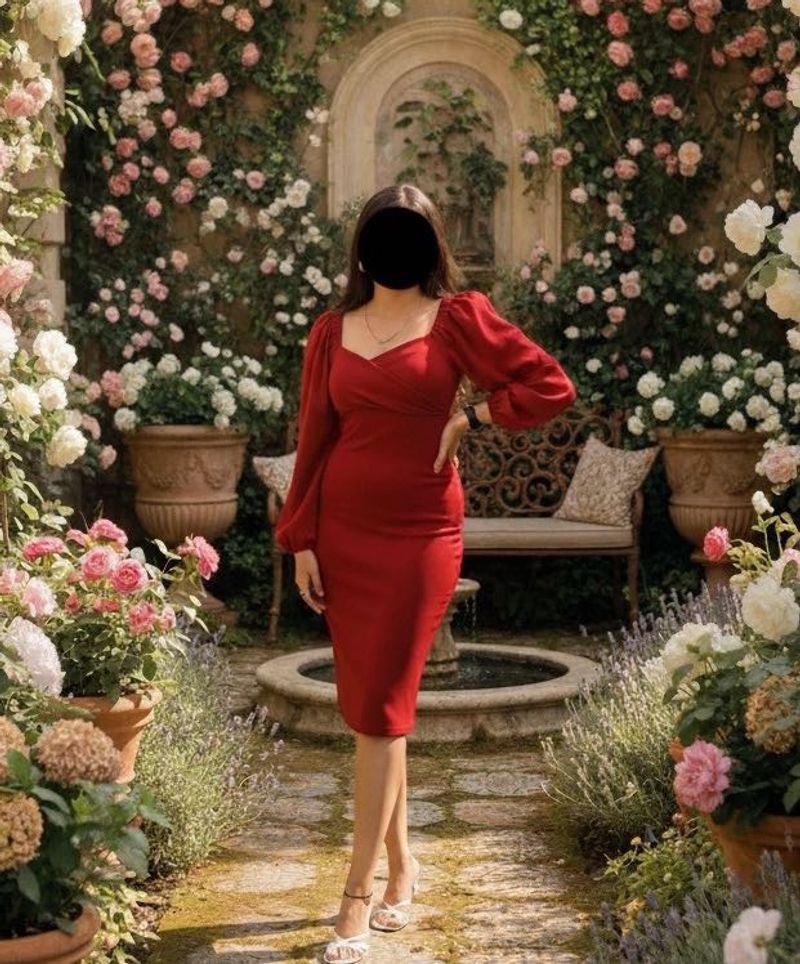 Savana Red Midi Dress
