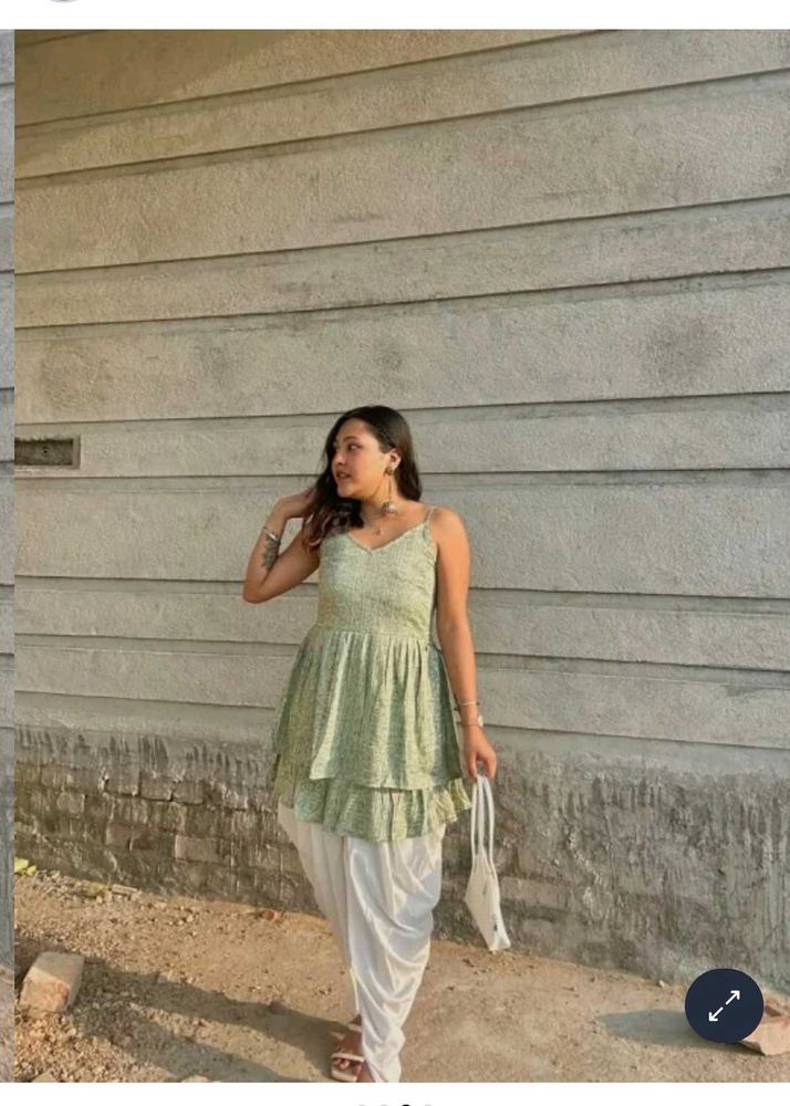 Peplum Kurti With Dhoti Pant