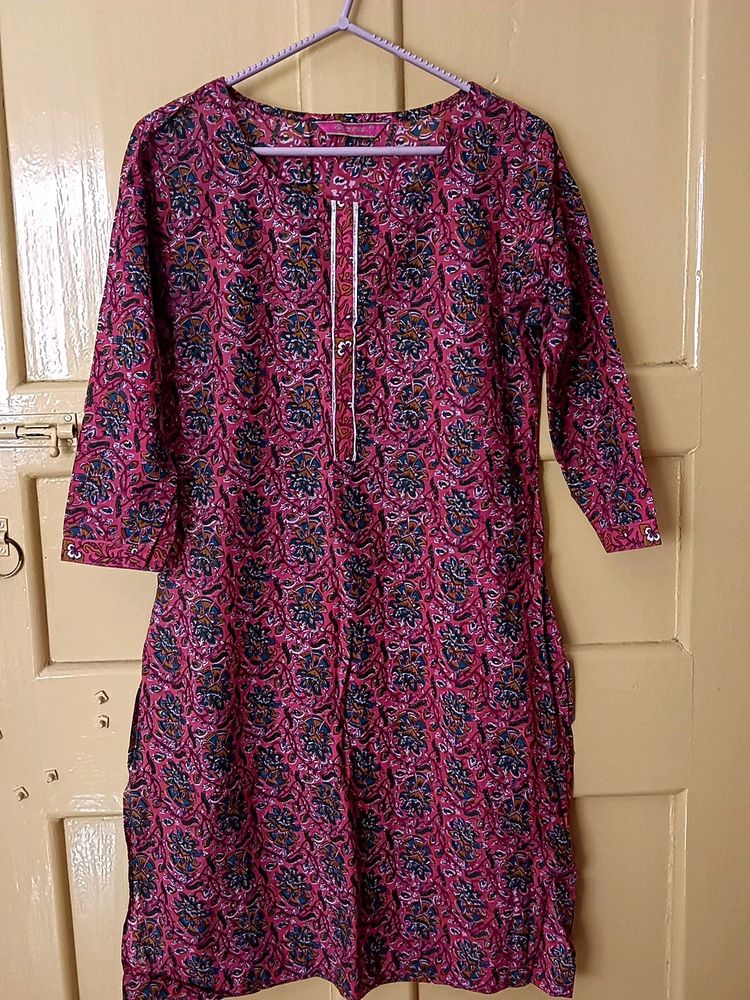 Pink Multicolor Kurti