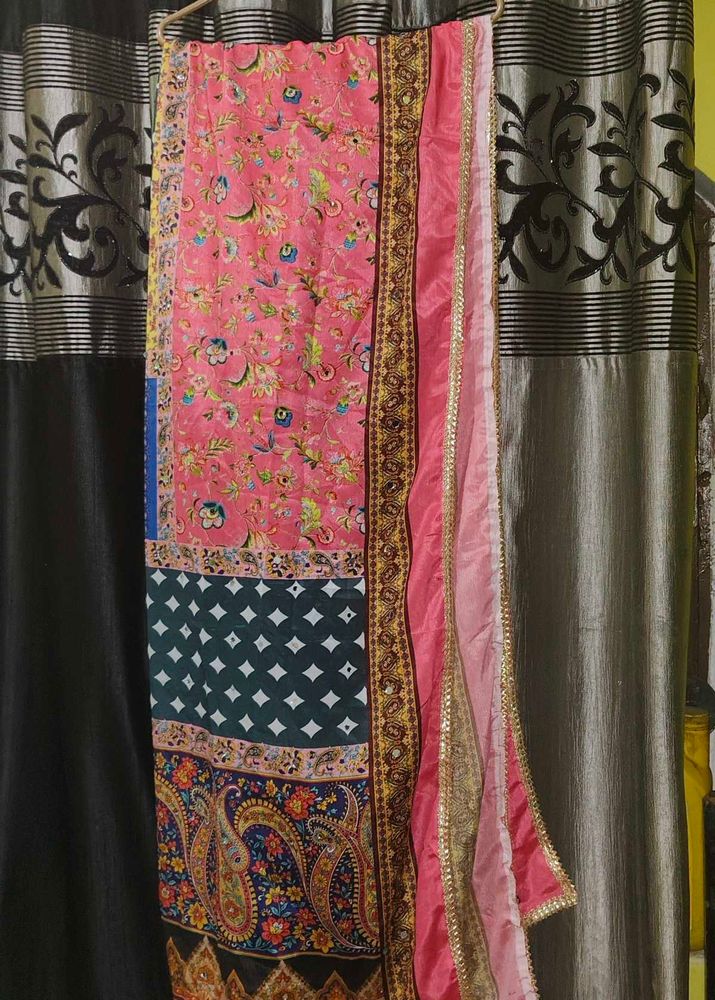 Pakistani Mirror Wrk printed  Dupatta