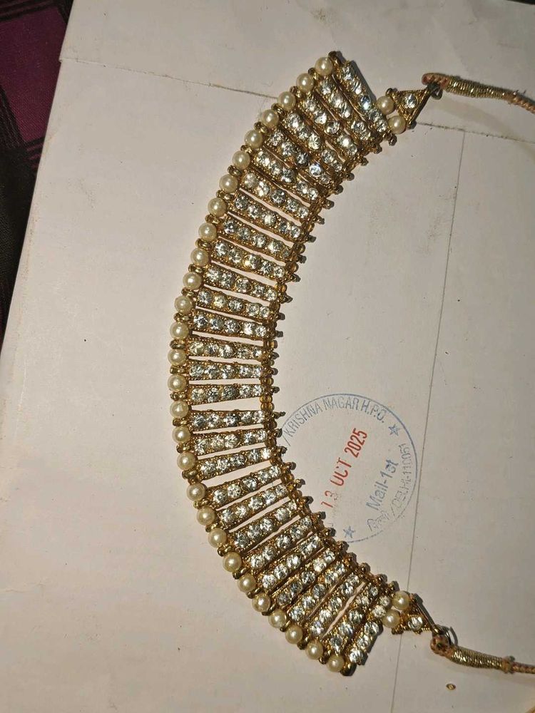 Elegant Pearl &amp; Stone Necklace