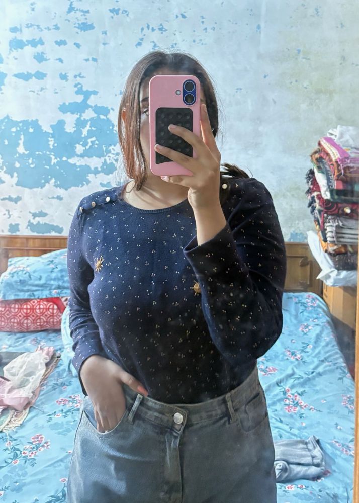 Navy blue sweater