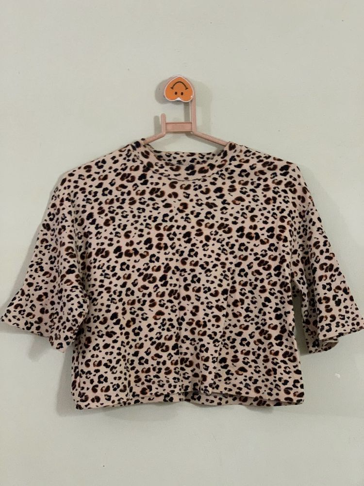 Animal Print Crop Top
