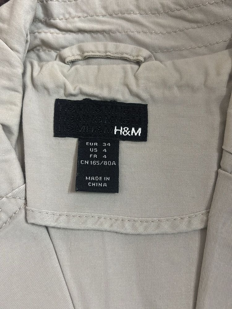 H&amp;M Beige Jacket - Size EUR 34